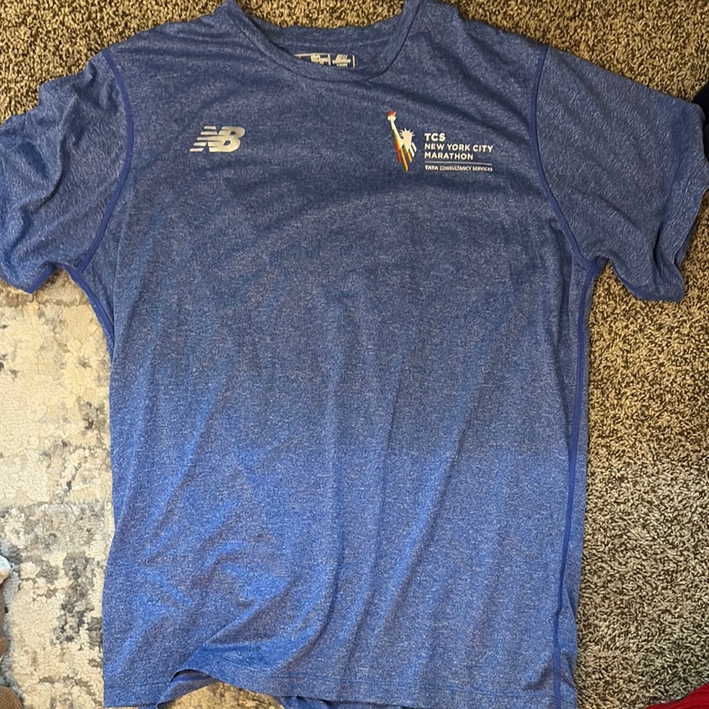 New Balance Blue Short Sleeve Athletic Tee